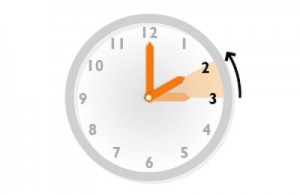 retrasar reloj una hora menos