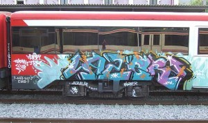 graffitis en trenes