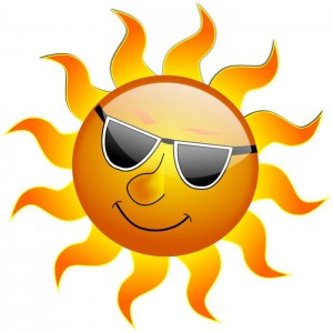 sol con gafas
