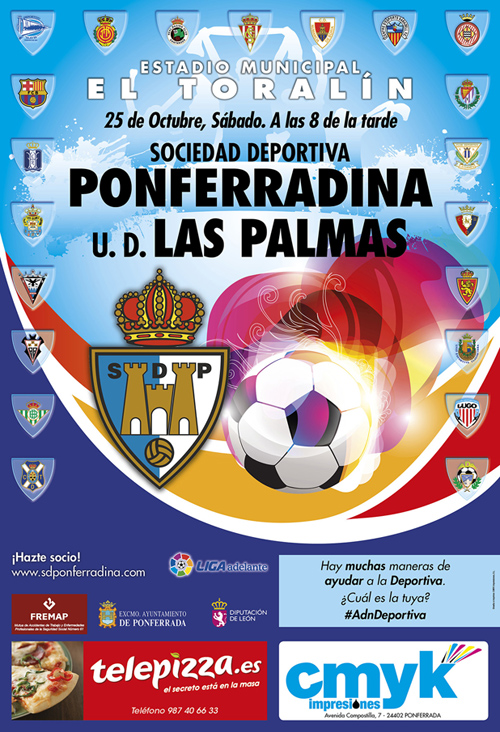 Ponferradina - Las Palmas 14 15 cartel