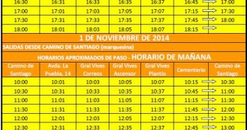 autobuses especial todos santos 2014