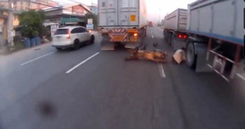 motorista salva por un pelo
