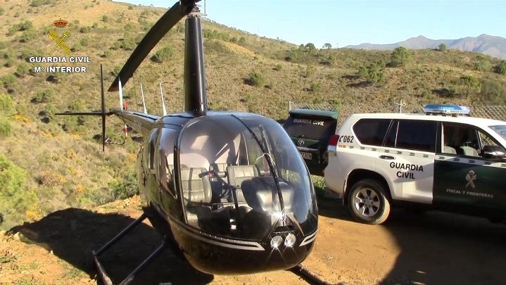 droga en helicópteros guardia civil