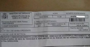 multa frenar radar
