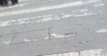 paso de cebra desgastado