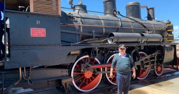 Locomotora 31 y maquinista
