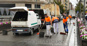 camión basura pierde carga