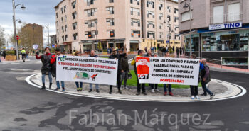 manifestación basura huelga_Policia nacional