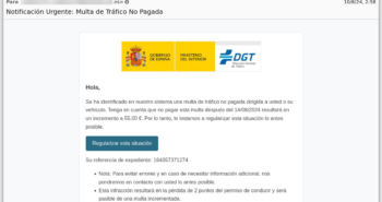 SMS y correos fraudulentos suplantando a la DGT