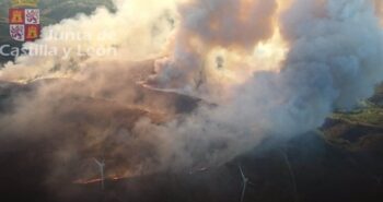 Incendio en Brañuelas, en la comarca leonesa de Astorga.
