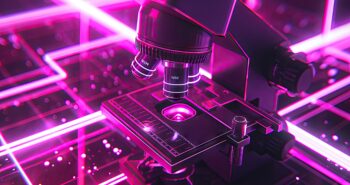 Microscopic Exploration: Illuminating the Unseen Depths of a Purple Universe